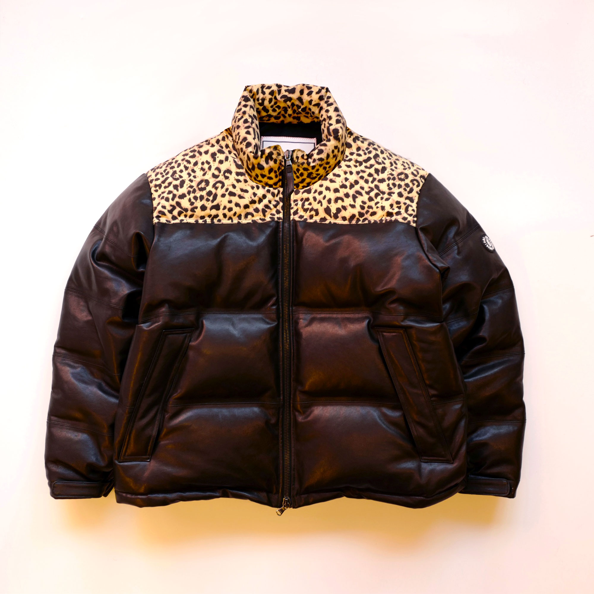 leopard leather down